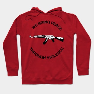 Peace through Violence - White Hoodie